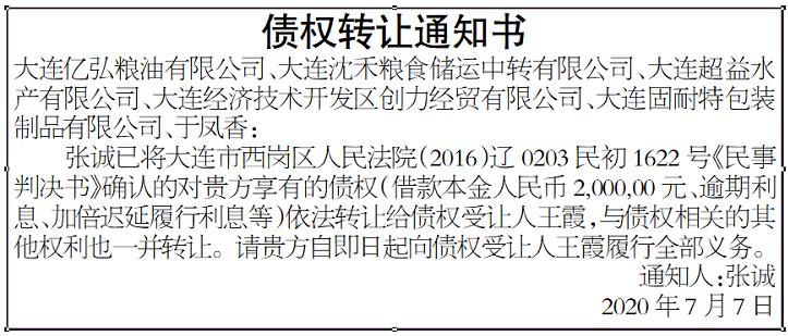 中国商报发布债权催收公告 转让公告